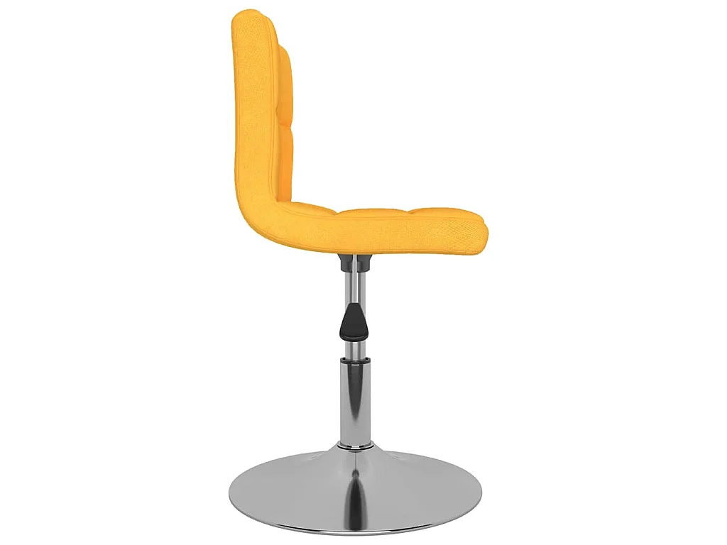 Chaises pivotantes à manger lot de 2 jaune tissu