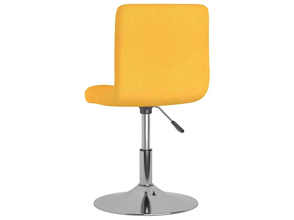 Chaises pivotantes à manger lot de 2 jaune tissu