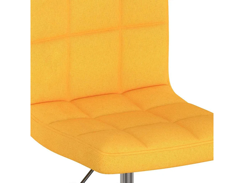 Chaises pivotantes à manger lot de 2 jaune tissu