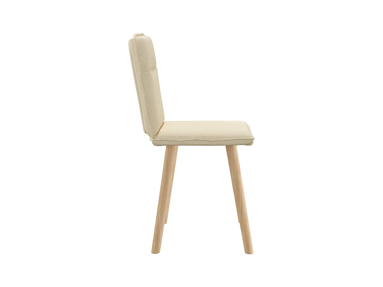 Chaises à manger lot de 2 crème tissu