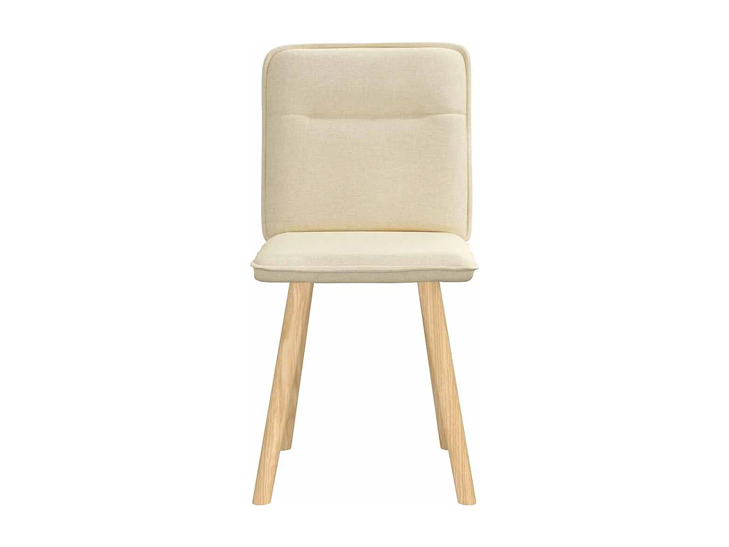 Cadeiras de jantar 2 pcs tecido cor creme