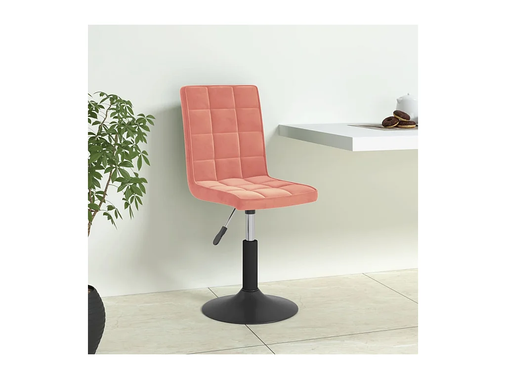 Chaises pivotantes à manger lot de 6 rose velours