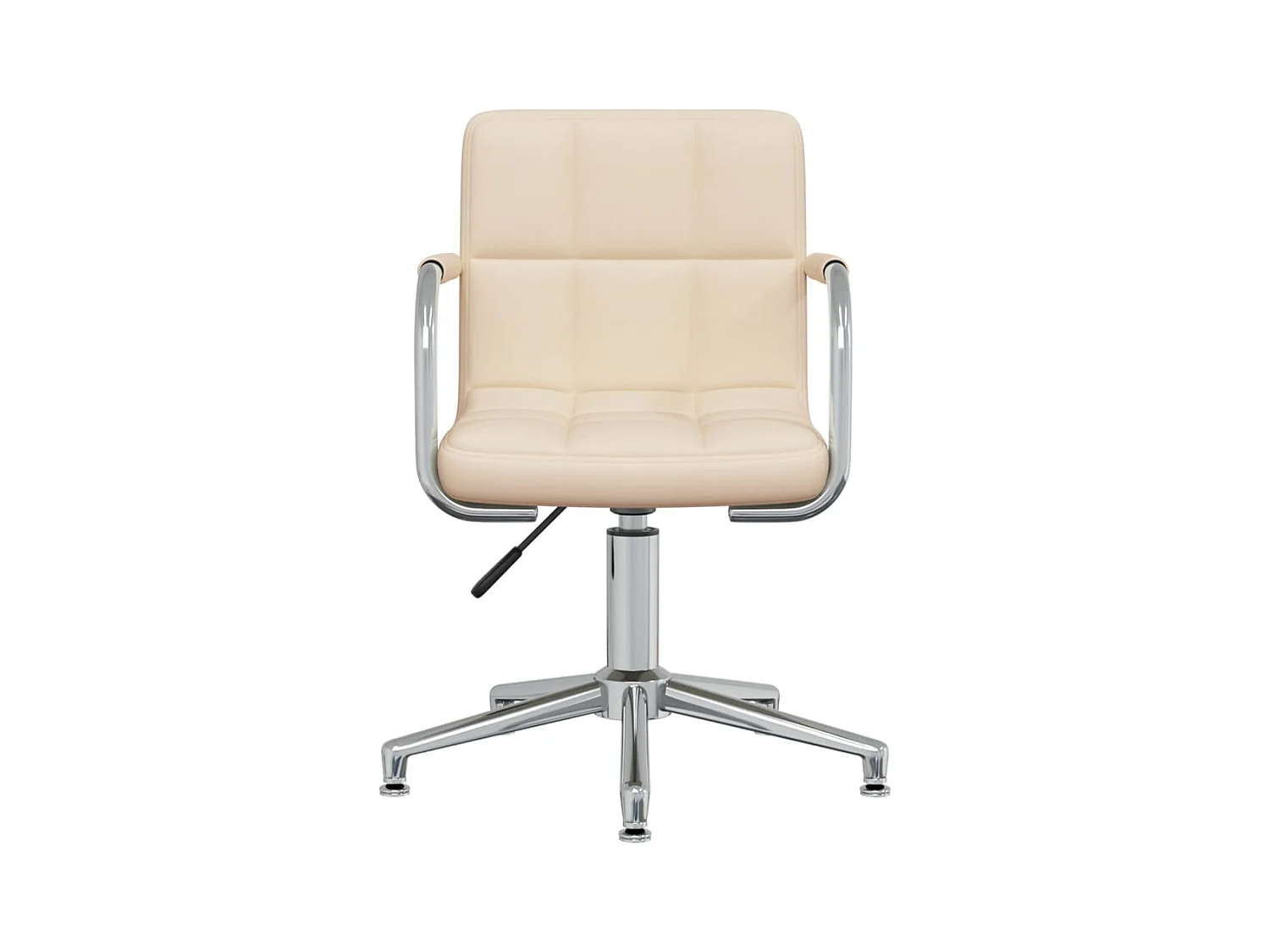 Chaise pivotante de salle à manger Crème Tissu