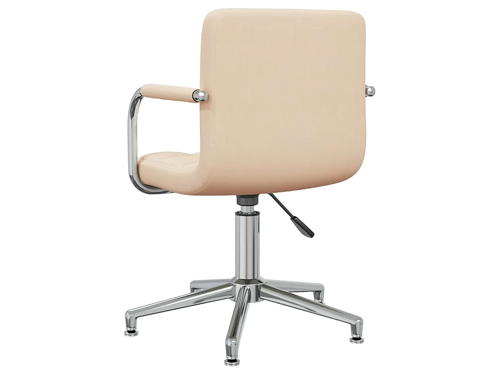 Chaise pivotante de salle à manger Crème Tissu