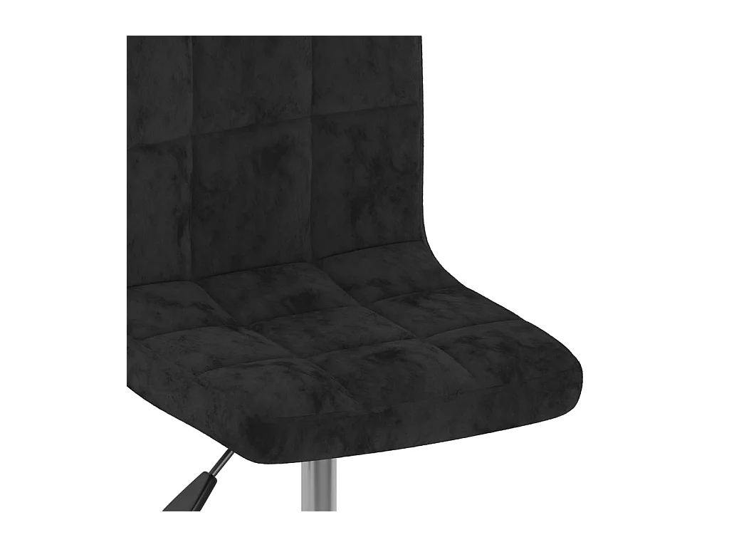 Chaises pivotantes à manger lot de 4 noir velours