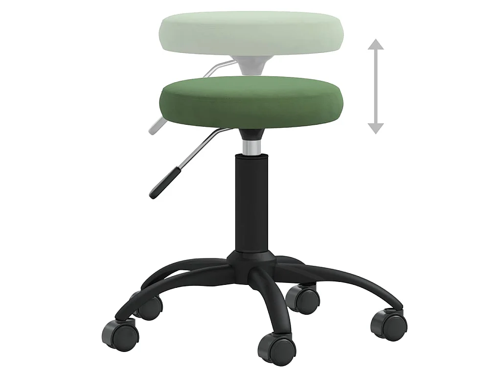 Chaise de salle à manger Vert foncé Velours