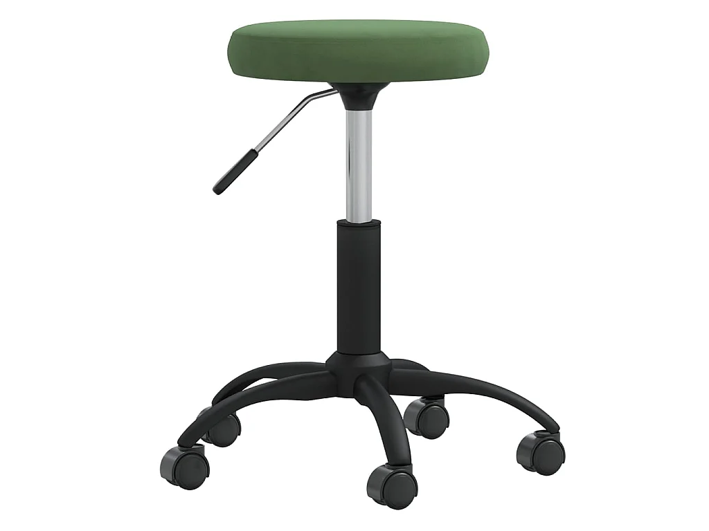 Sedia da Pranzo Verde Scuro in Velluto