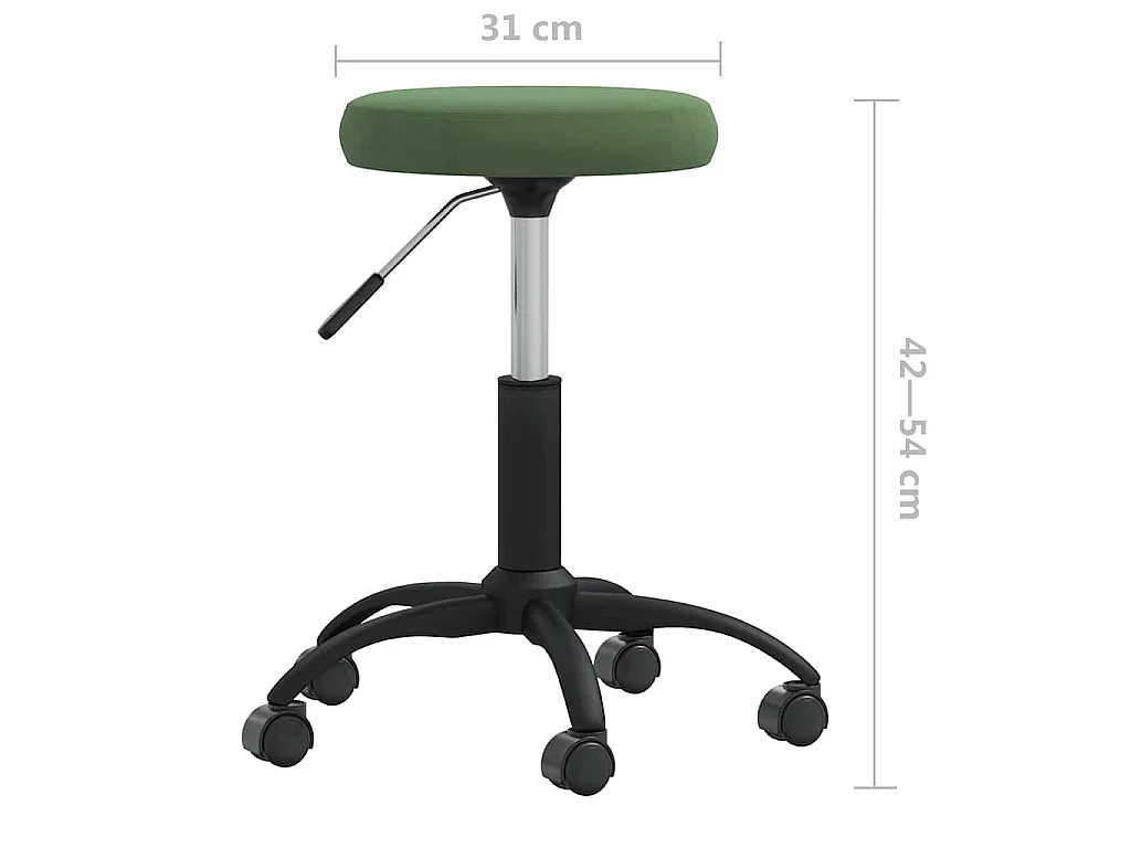 Sedia da Pranzo Verde Scuro in Velluto