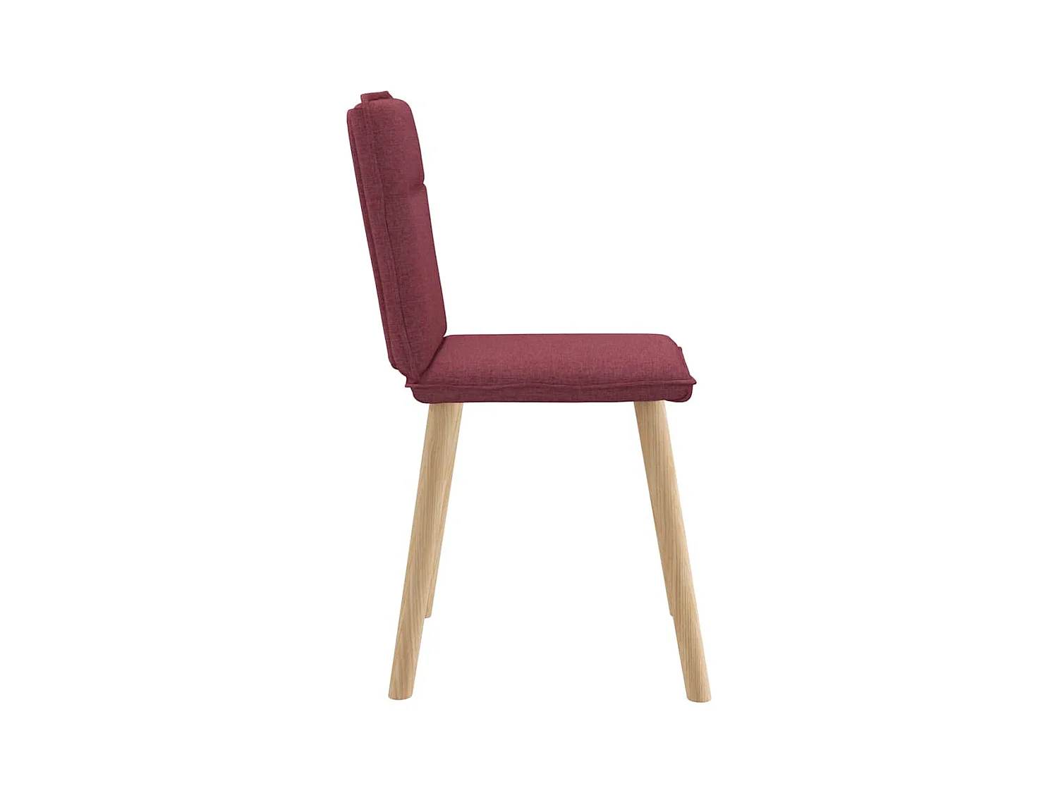 Chaises à manger lot de 4 rouge bordeaux tissu