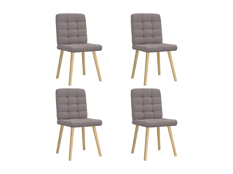 Chaises à manger lot de 4 taupe tissu