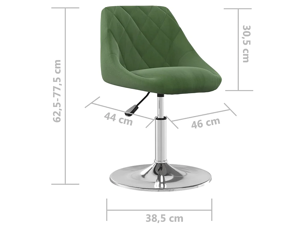 Sedie da Pranzo Girevoli 2 pz Verde Scuro in Velluto