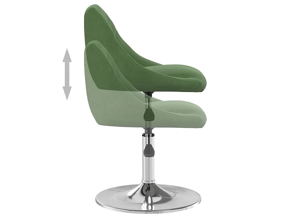 Sedie da Pranzo Girevoli 2 pz Verde Scuro in Velluto