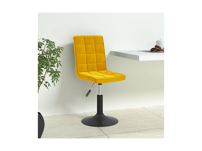 Esszimmerstühle 4 Stk. Drehbar Senfgelb Samt