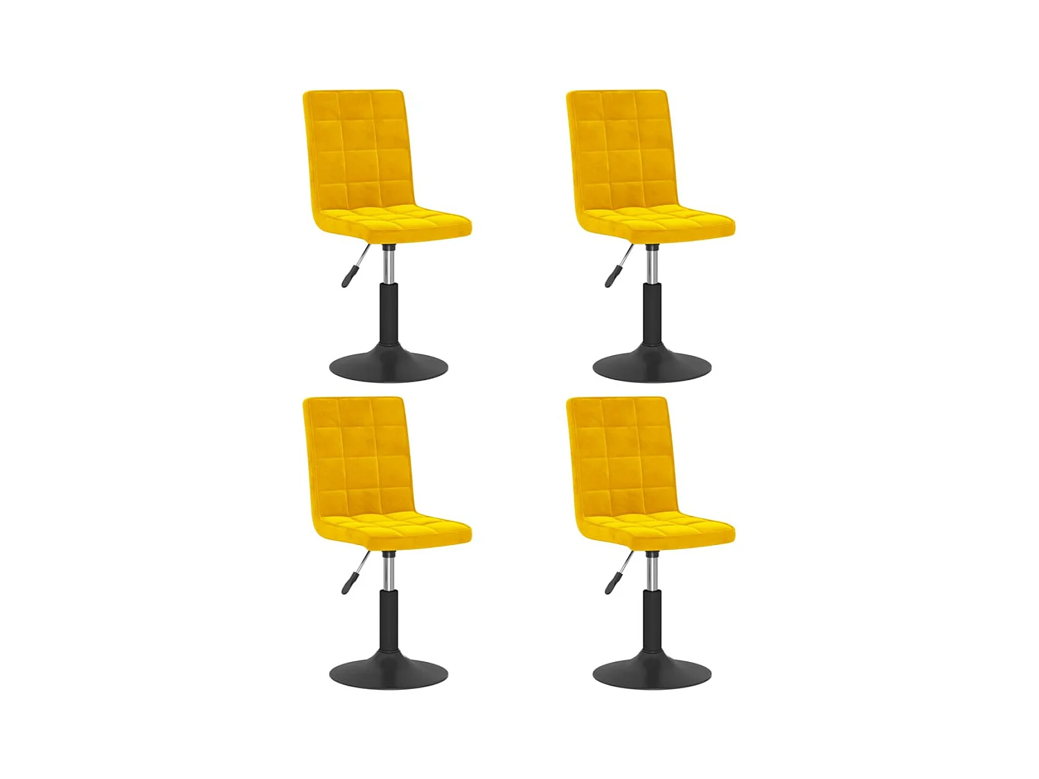 Sillas de comedor giratorias 4 uds terciopelo amarillo mostaza