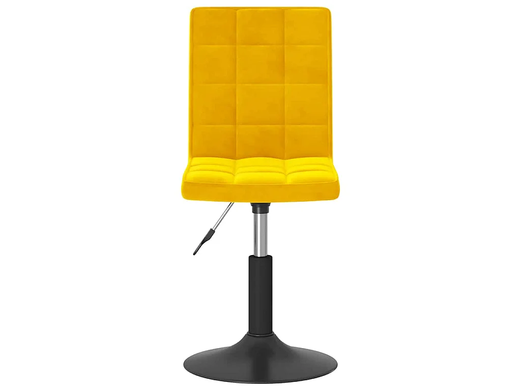 Cadeiras de jantar giratórias 4 pcs veludo amarelo mostarda