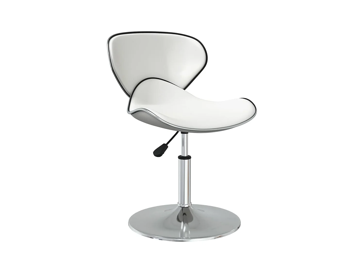 Sedie da Pranzo 4 pz Bianche in Similpelle