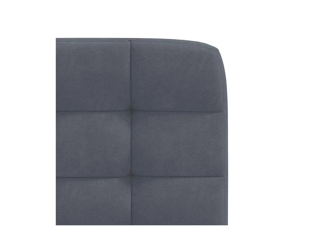 Chaises à manger lot de 4 Gris foncé Velours