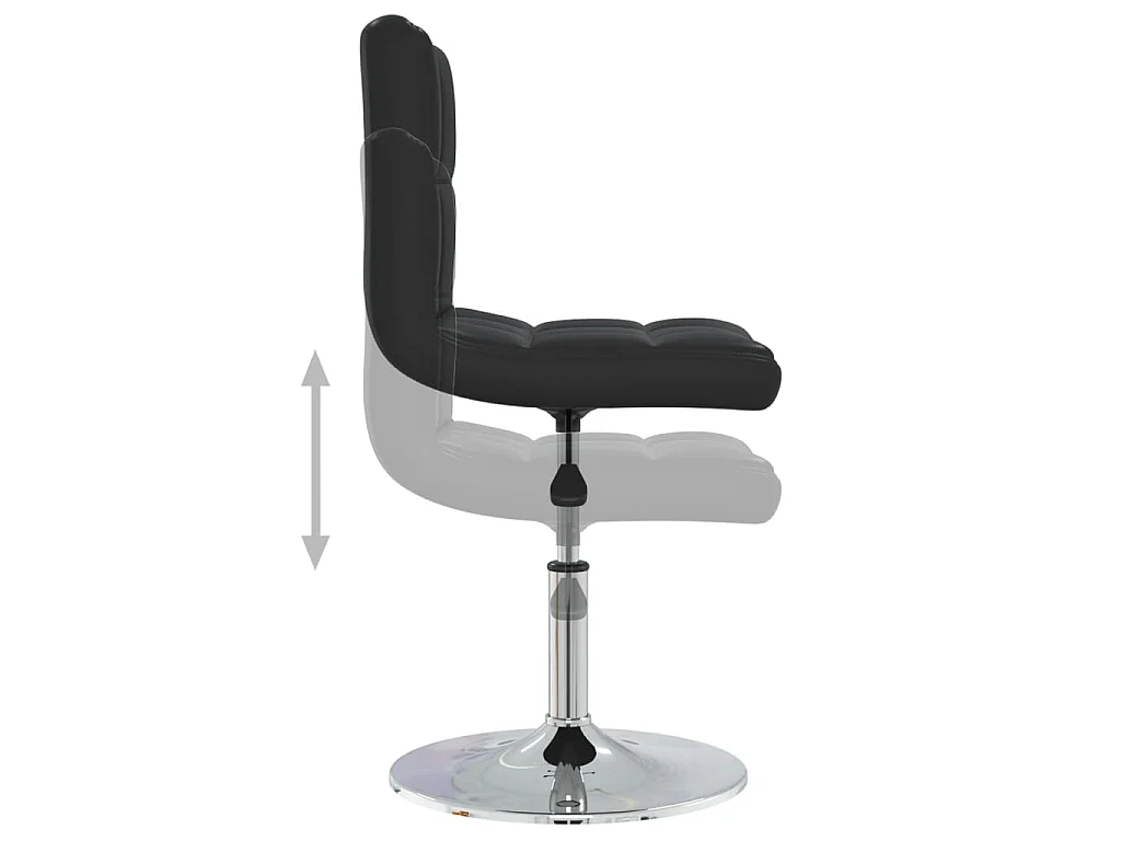 Chaises à manger lot de 4 noir similicuir