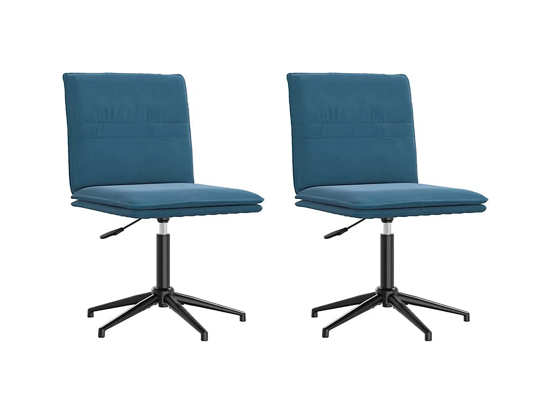 Eetkamerstoelen 2 st fluweel blauw