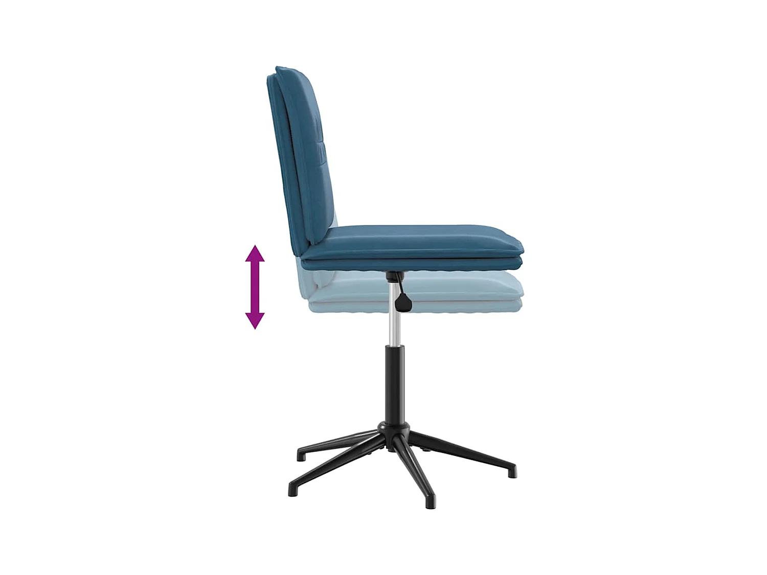 Eetkamerstoelen 2 st fluweel blauw