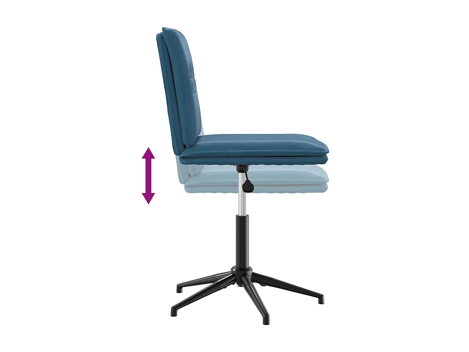 Chaises à manger lot de 2 Bleu Velours