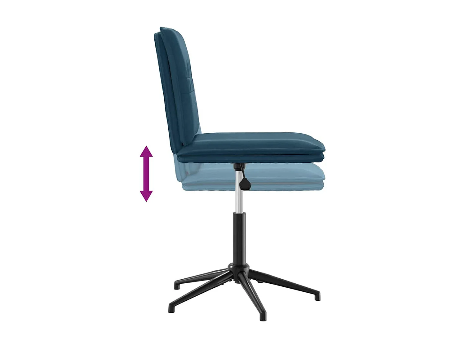 Chaises à manger lot de 2 Bleu Velours