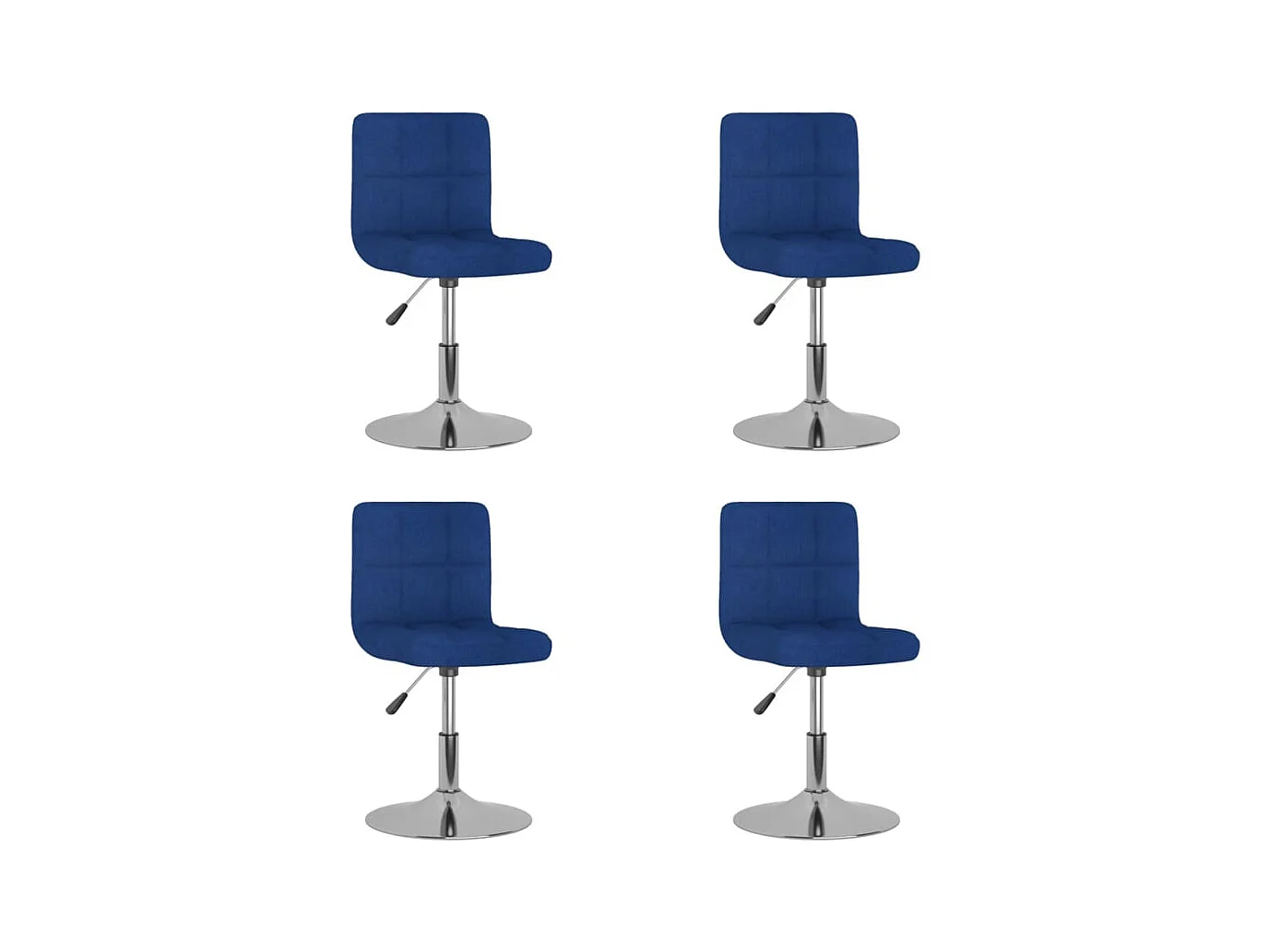 Chaises pivotantes à manger lot de 4 bleu tissu