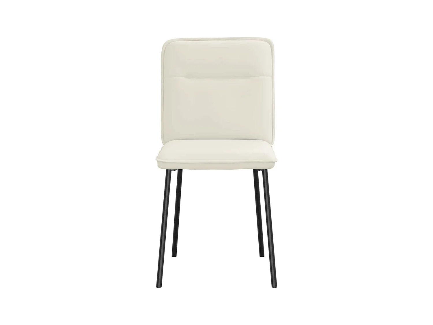 Chaises à manger lot de 6 crème velours