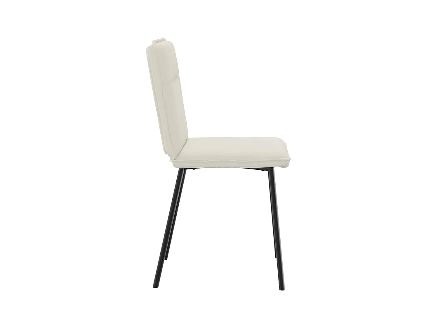 Chaises à manger lot de 6 crème velours