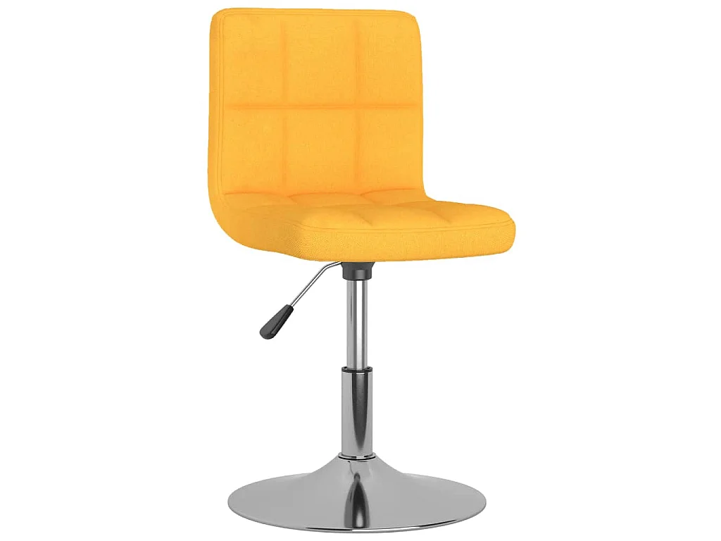 Chaises pivotantes à manger lot de 6 jaune tissu