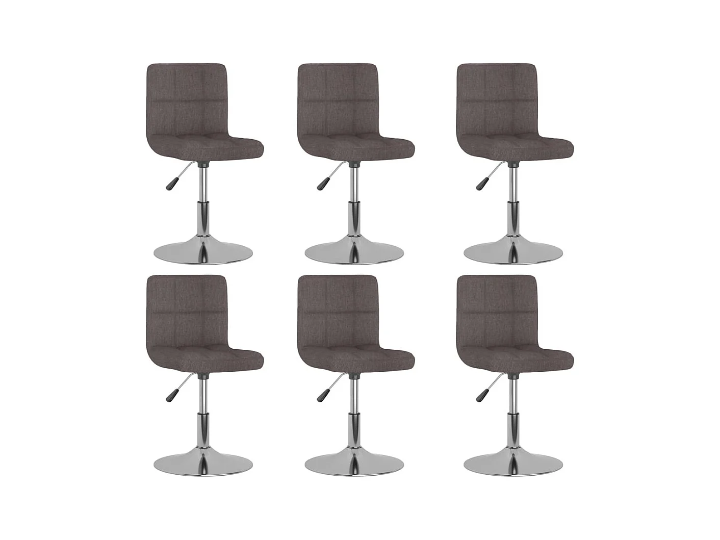 Chaises pivotantes à manger lot de 6 taupe tissu