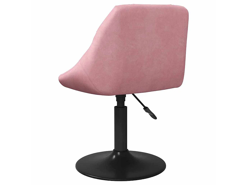 Sedie da Pranzo Girevoli 6 pz Rosa in Velluto