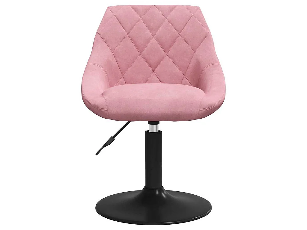 Chaises pivotantes à manger lot de 6 rose velours