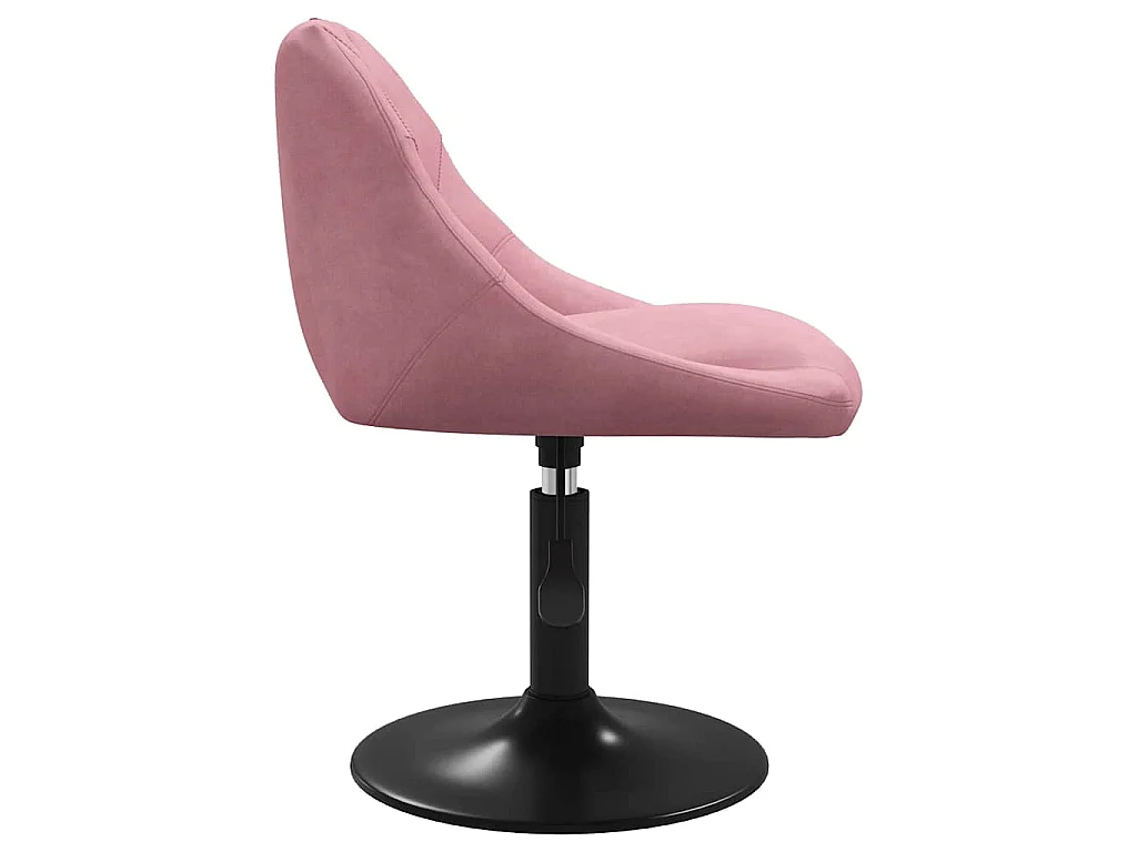 Chaises pivotantes à manger lot de 6 rose velours