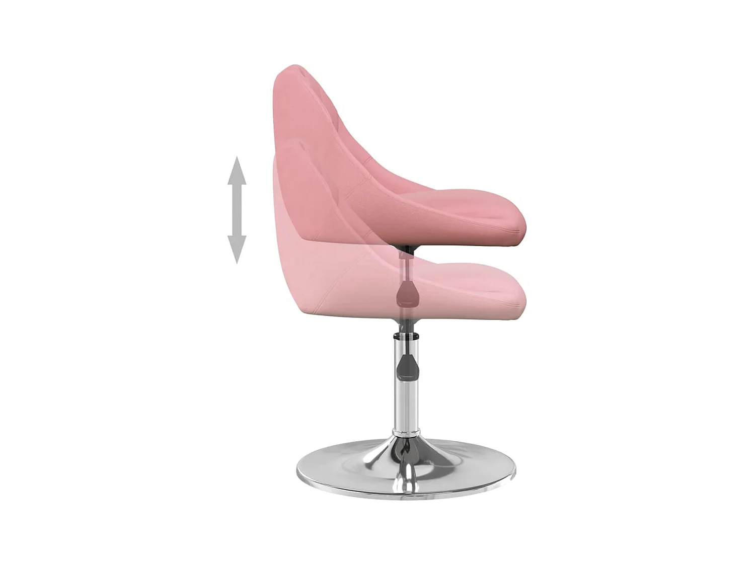 Chaises pivotantes à manger lot de 6 Rose Velours