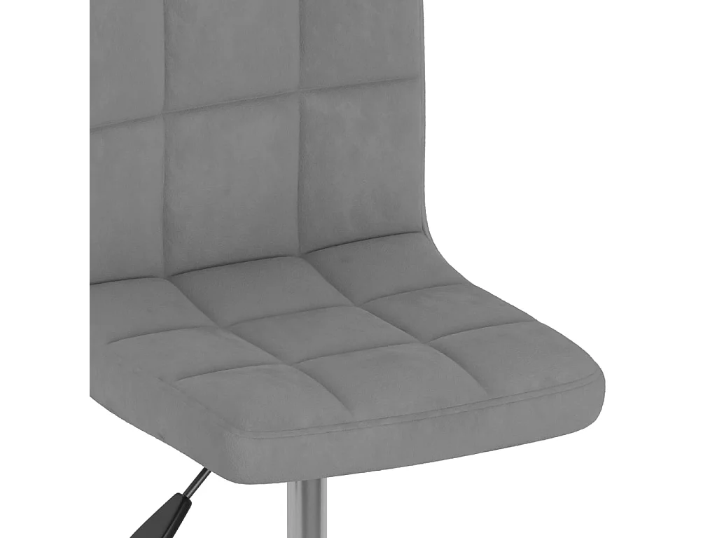 Chaises pivotantes à manger lot de 2 gris clair velours