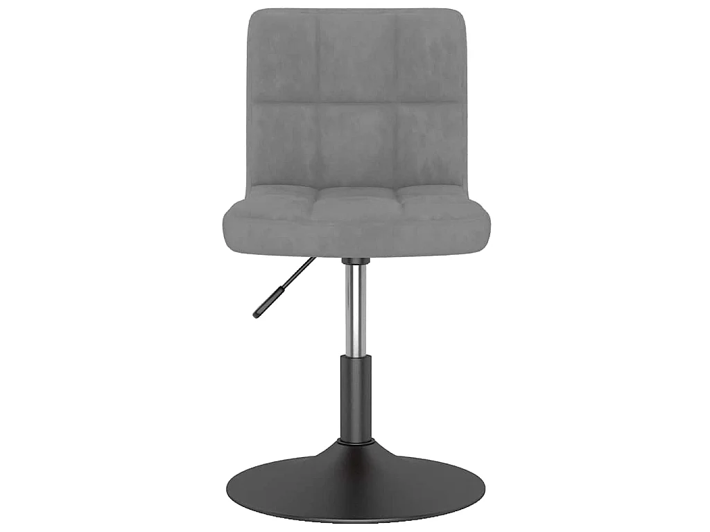 Chaises pivotantes à manger lot de 2 gris clair velours