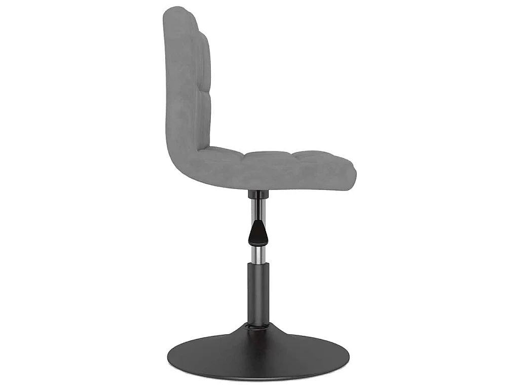 Chaises pivotantes à manger lot de 2 gris clair velours