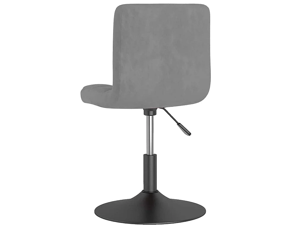 Chaises pivotantes à manger lot de 2 gris clair velours