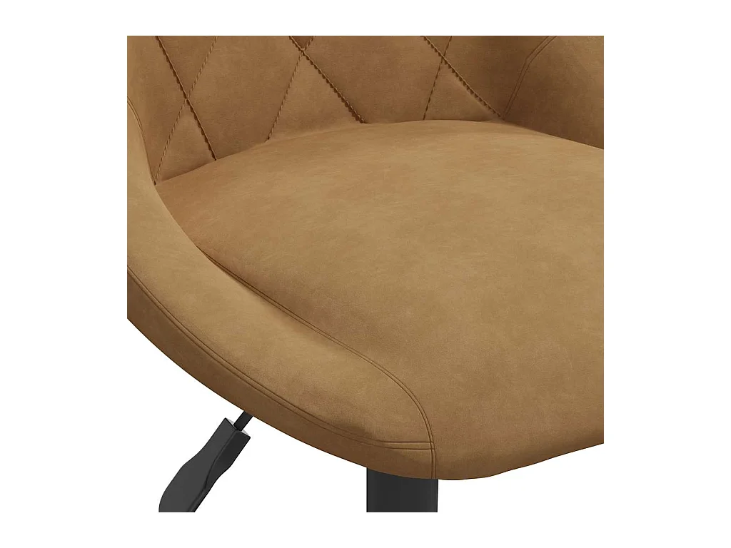 Chaise de salle à manger Marron Velours