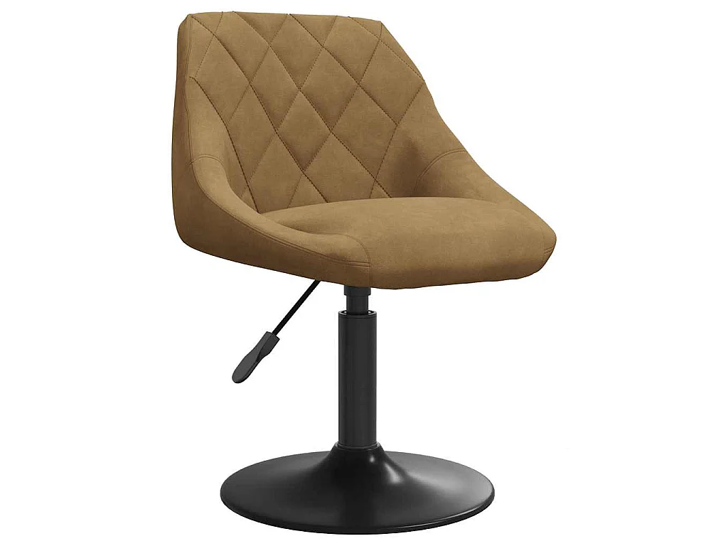 Chaise de salle à manger Marron Velours