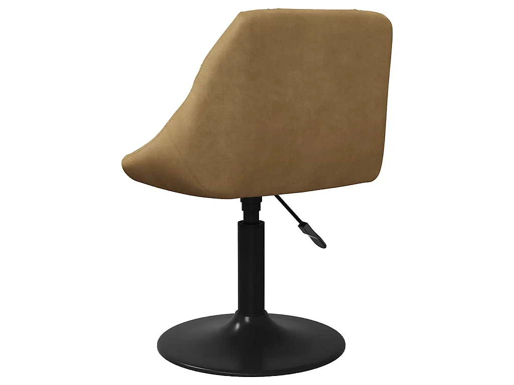 Chaise de salle à manger Marron Velours