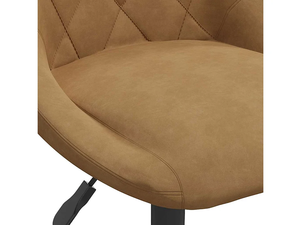 Chaise de salle à manger Marron Velours