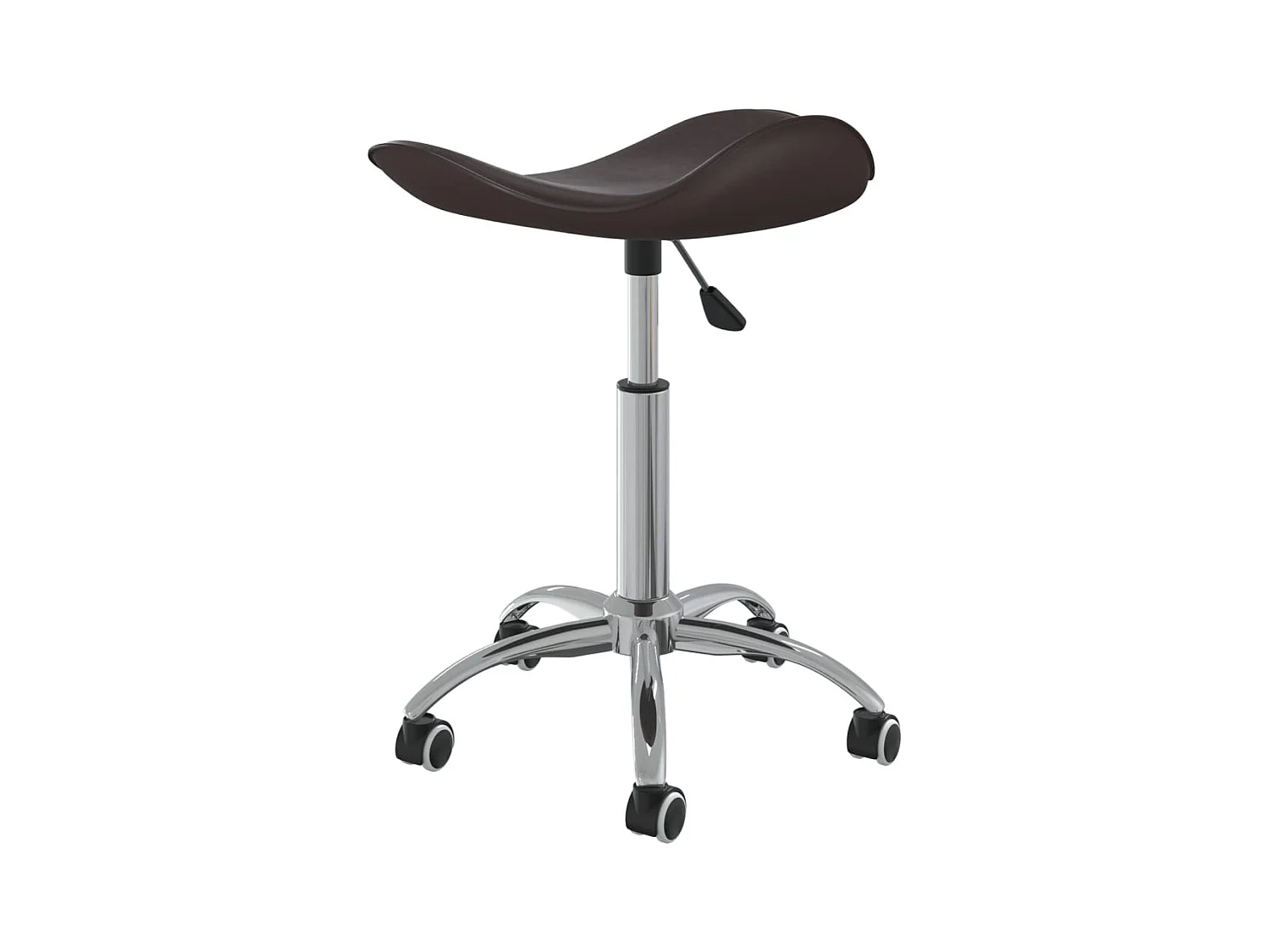 Chaise pivotante de salle à manger Marron Similicuir