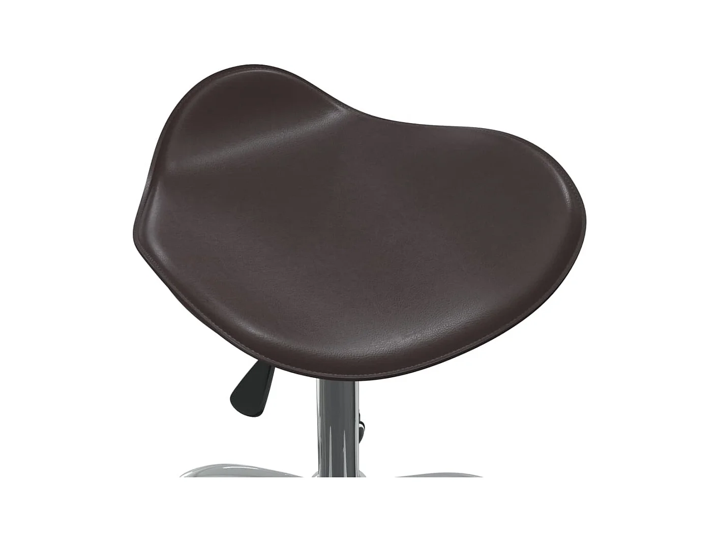 Chaise pivotante de salle à manger Marron Similicuir