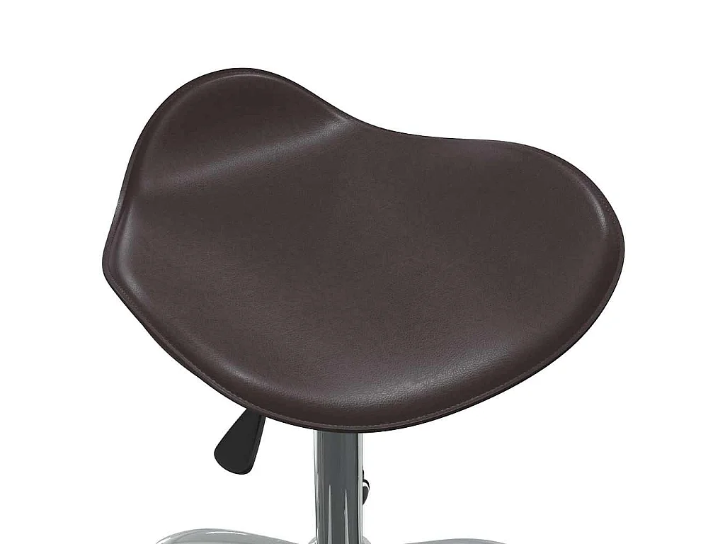Chaise pivotante de salle à manger Marron Similicuir