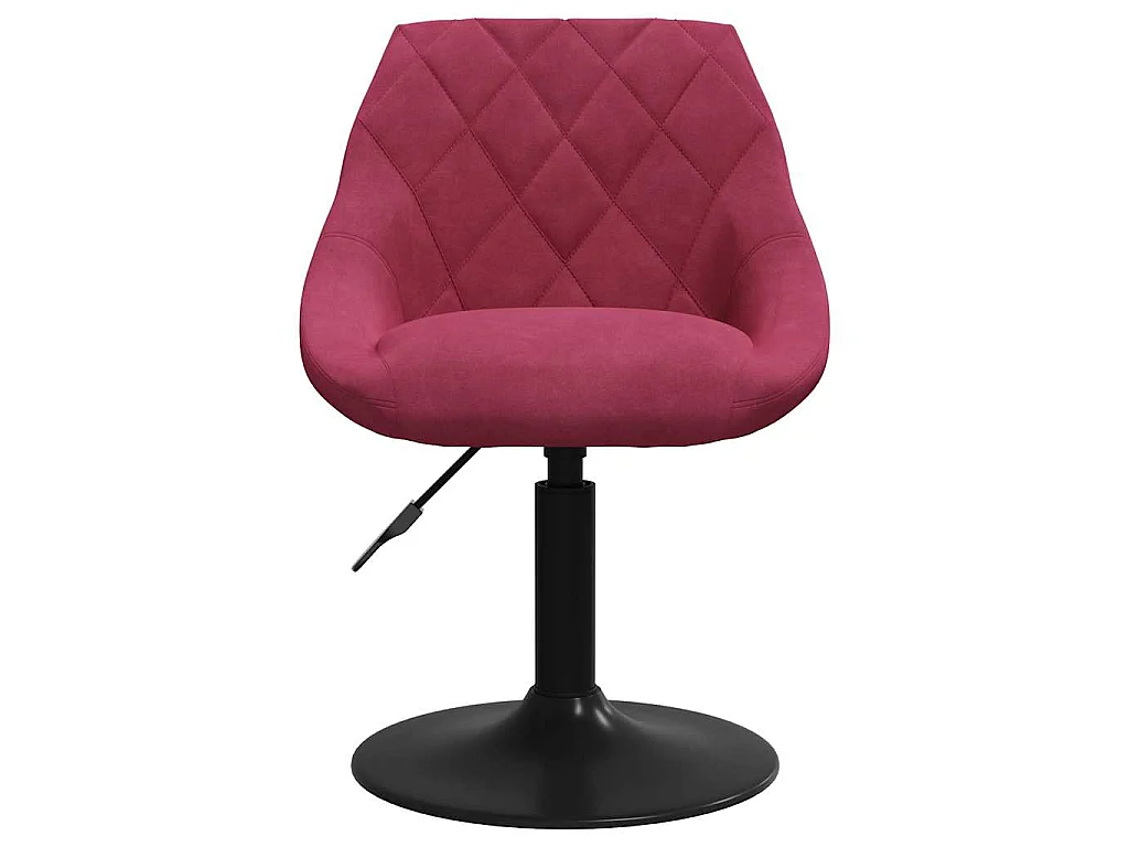 Chaises à manger pivotantes lot de 4 rouge bordeaux velours
