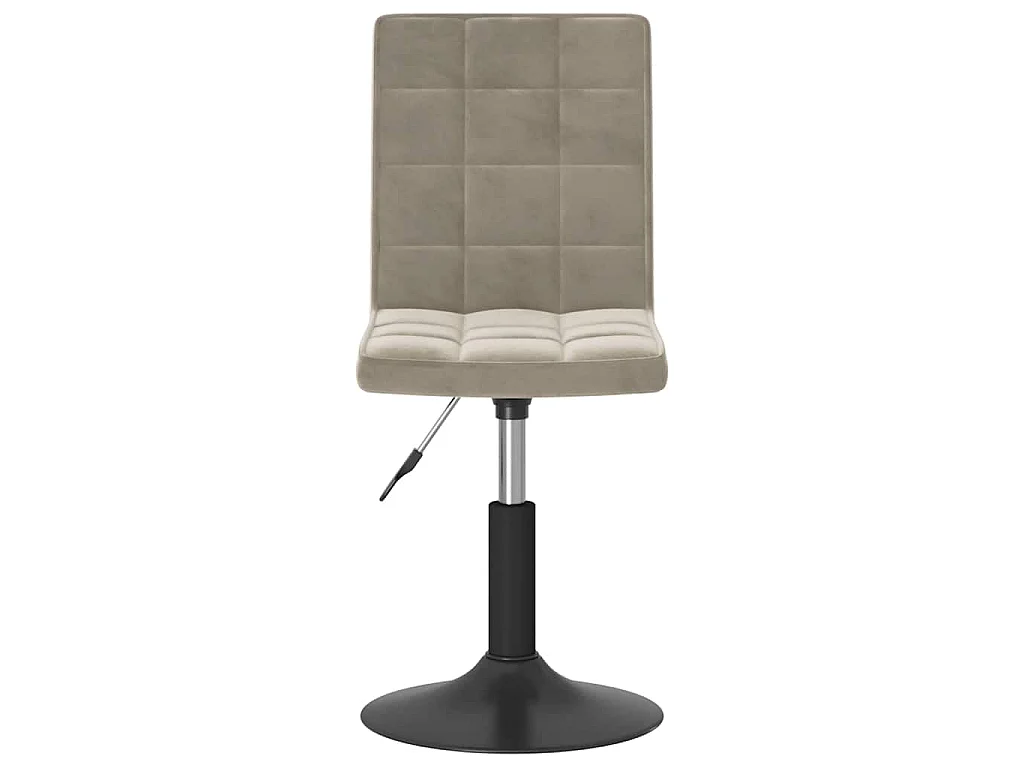 Chaises pivotantes à manger lot de 2 gris clair velours