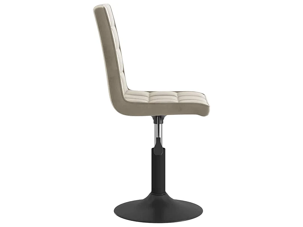 Chaises pivotantes à manger lot de 2 gris clair velours