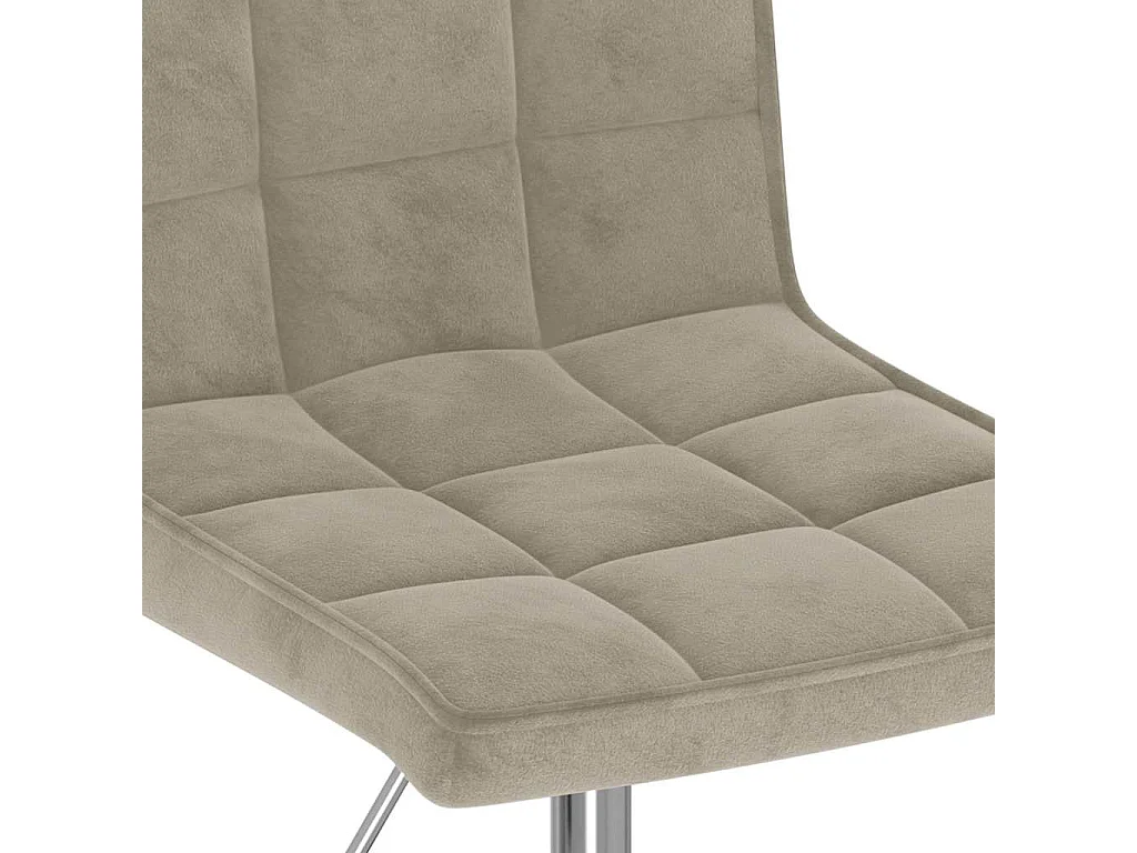 Chaises pivotantes à manger lot de 2 gris clair velours